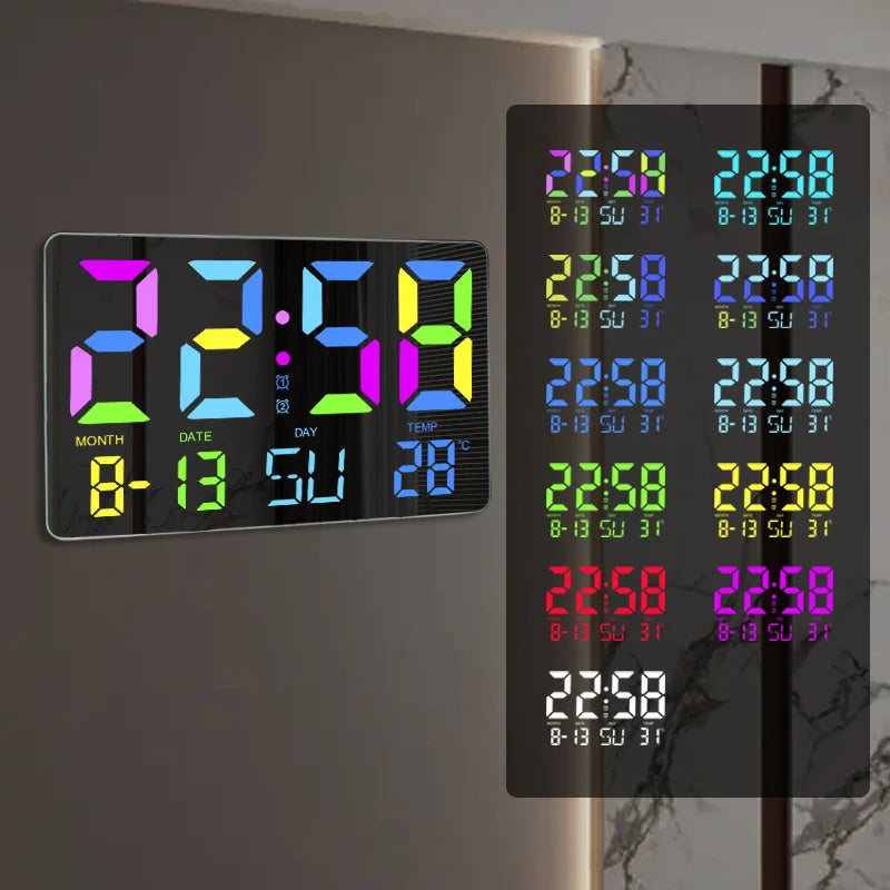 RGB Digital Wall Clock