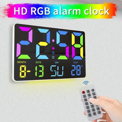 RGB Digital Wall Clock