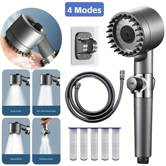 4 Modes Shower Head