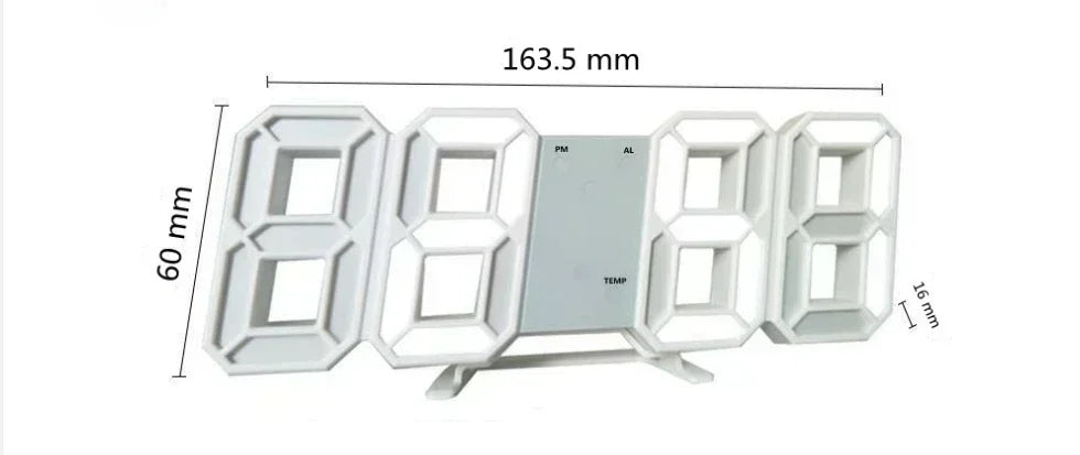 3D Digital Wall Clock